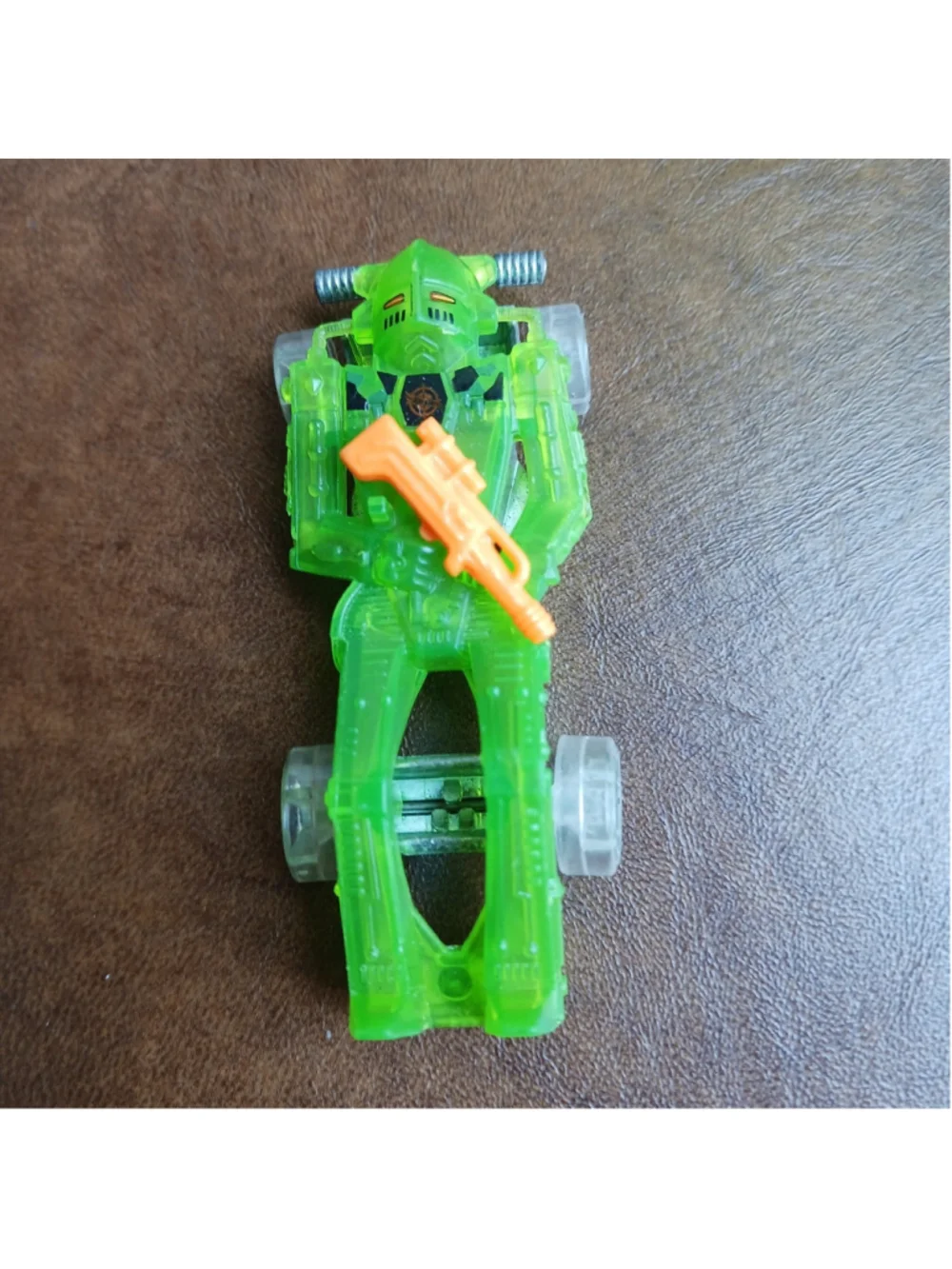 VTG 1989 Hot Wheels Street Beasts Zombot Green Orange Robot Transformer Type